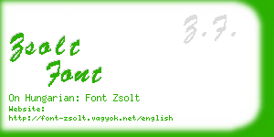 zsolt font business card